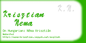 krisztian nema business card
