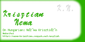 krisztian nema business card